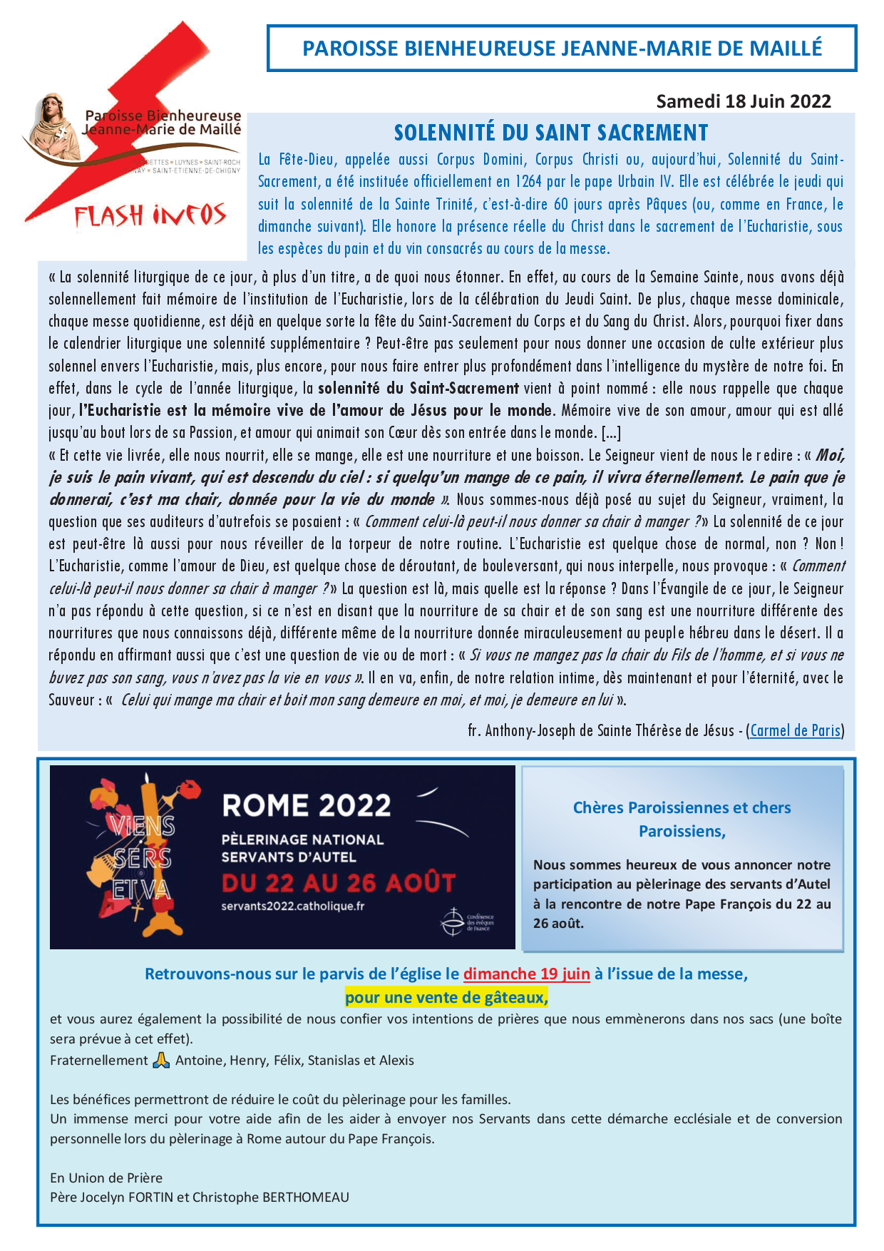 Flash infos - Samedi 18 juin 2022